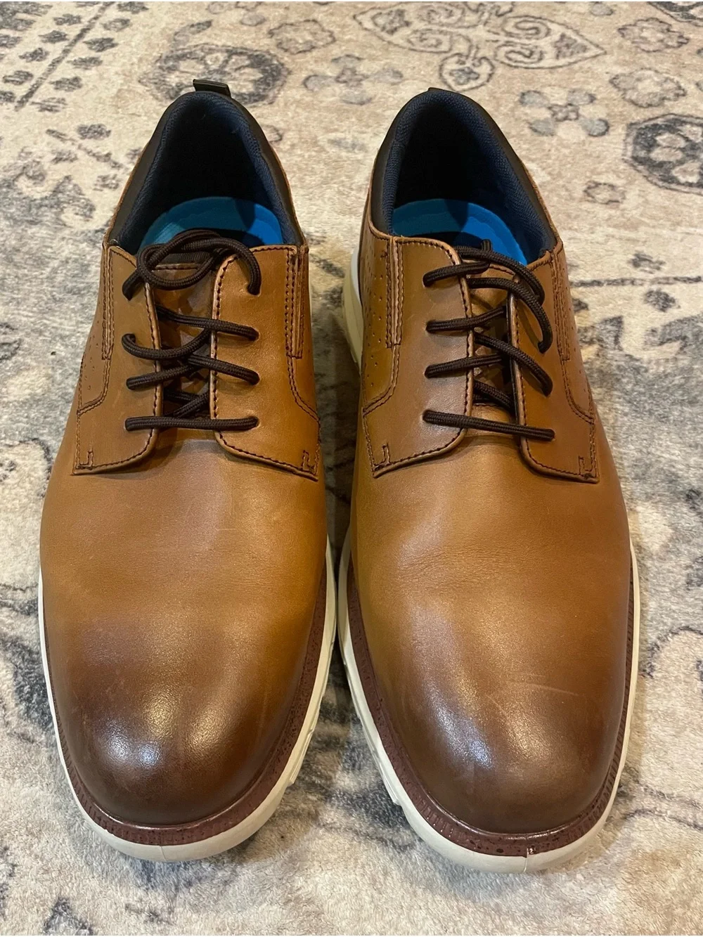Johnston & Murphy Men's Casual Lace-Up Leather Oxfords in Brown